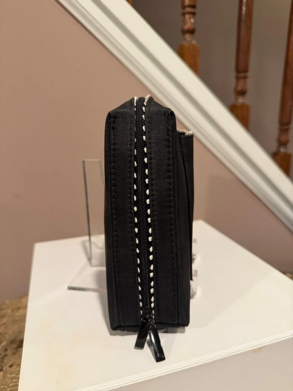 CHANEL Parfums Black Nylon Cosmetic Travel Pouch